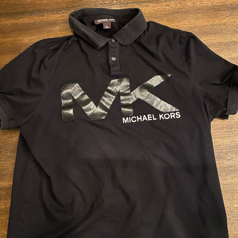 Michael Kors Polo T Shirt Black Size Large